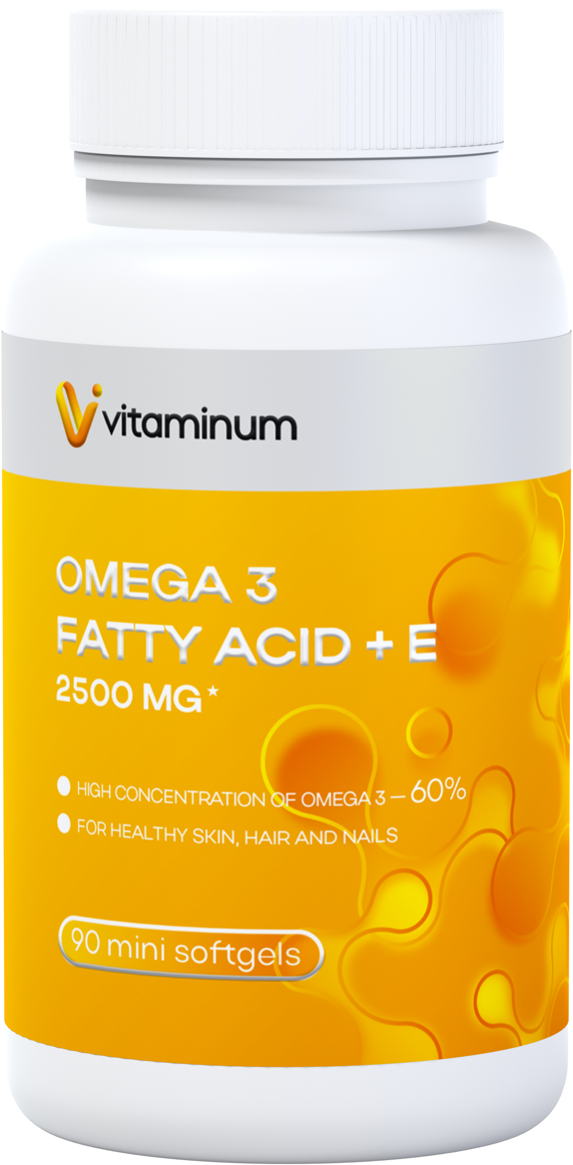  Vitaminum ОМЕГА 3 60% + витамин Е (2500 MG*) 90 капсул 700 мг   в Кургане