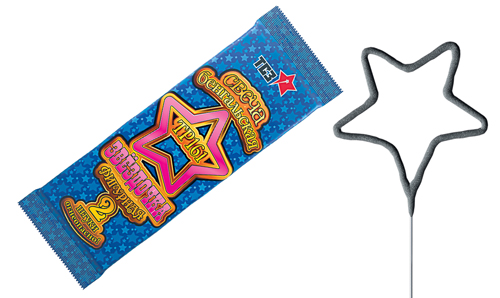  Бенгальские свечи фигурные 2 шт "Звездочка"  в Кургане